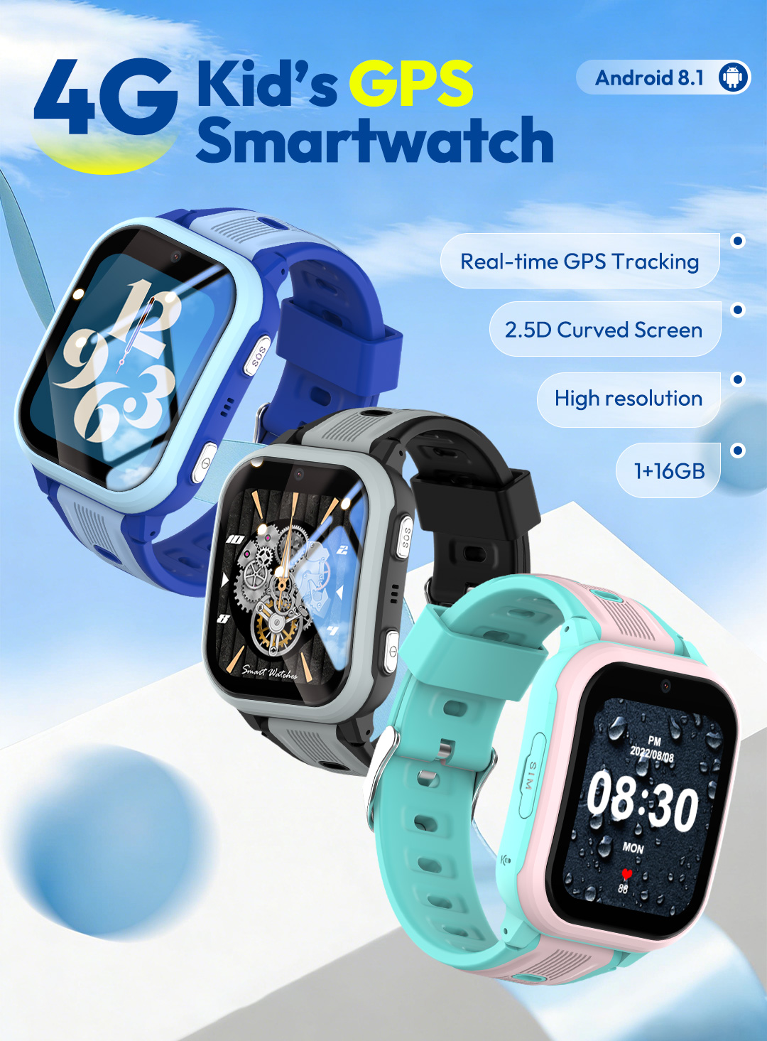 Smartwatch Watches For Boys - Wonlex 4G Kids Smart Watch KT41
