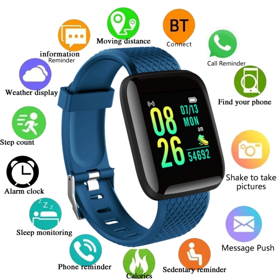Watch Smart Y68 - Sport Smartwatch Fitness Bracelet Music Control
