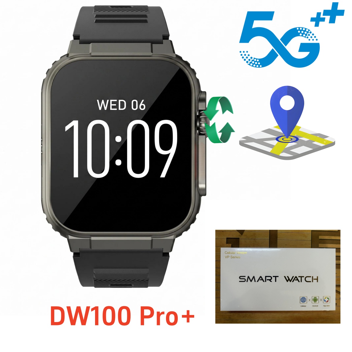 DW100 Pro plus Touch ID Smartw - Heart Rate Gps Watch review and price