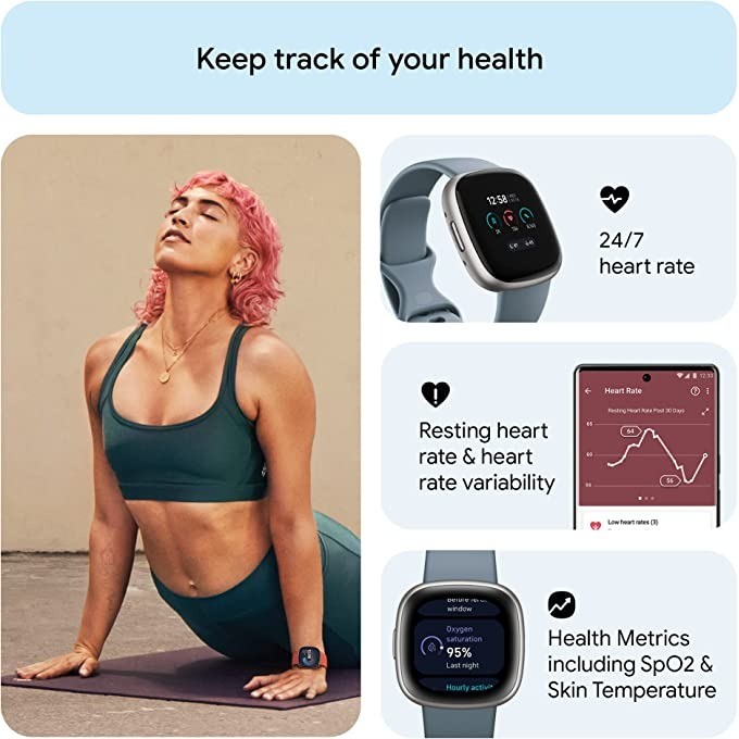Fitbit Versa 4 Smart Watch Bui - Heart Rate Gps Watch review and price