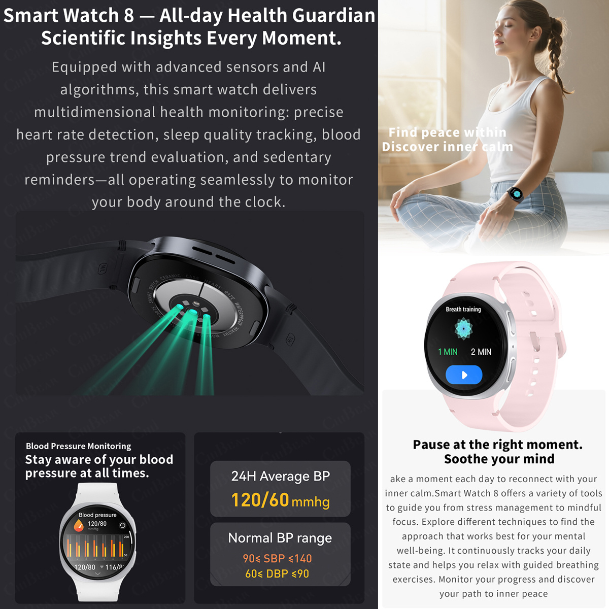 2026 New Watches 8 Mini GPS Tr - Heart Rate Gps Watch review and price