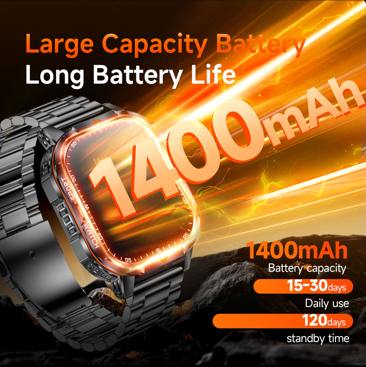 2026 New 1400mAh Super Large B - Heart Rate Gps Watch review and price