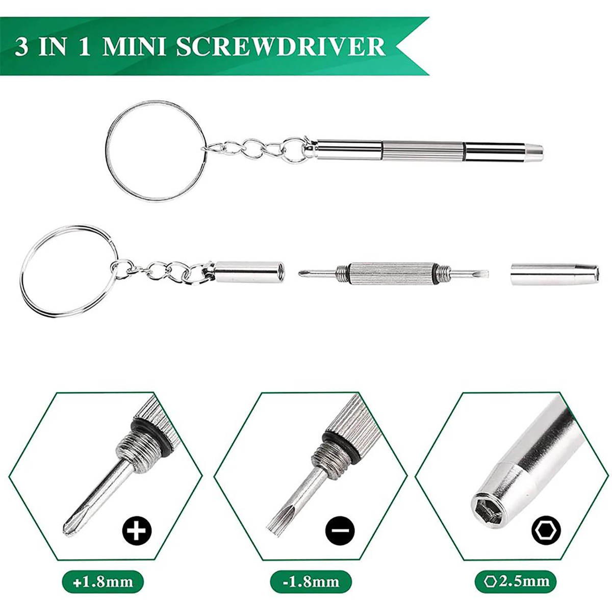 1/2/10pcs Mini 3 in1 Screwdriv - Watchmaker Screwdriver review and price