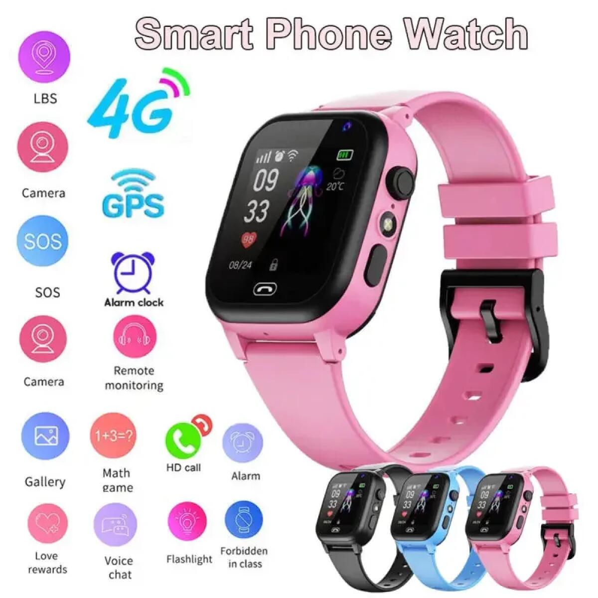 Kids Smart Watch 4G Multifunct - Smartwatch Watches For Boys review and price