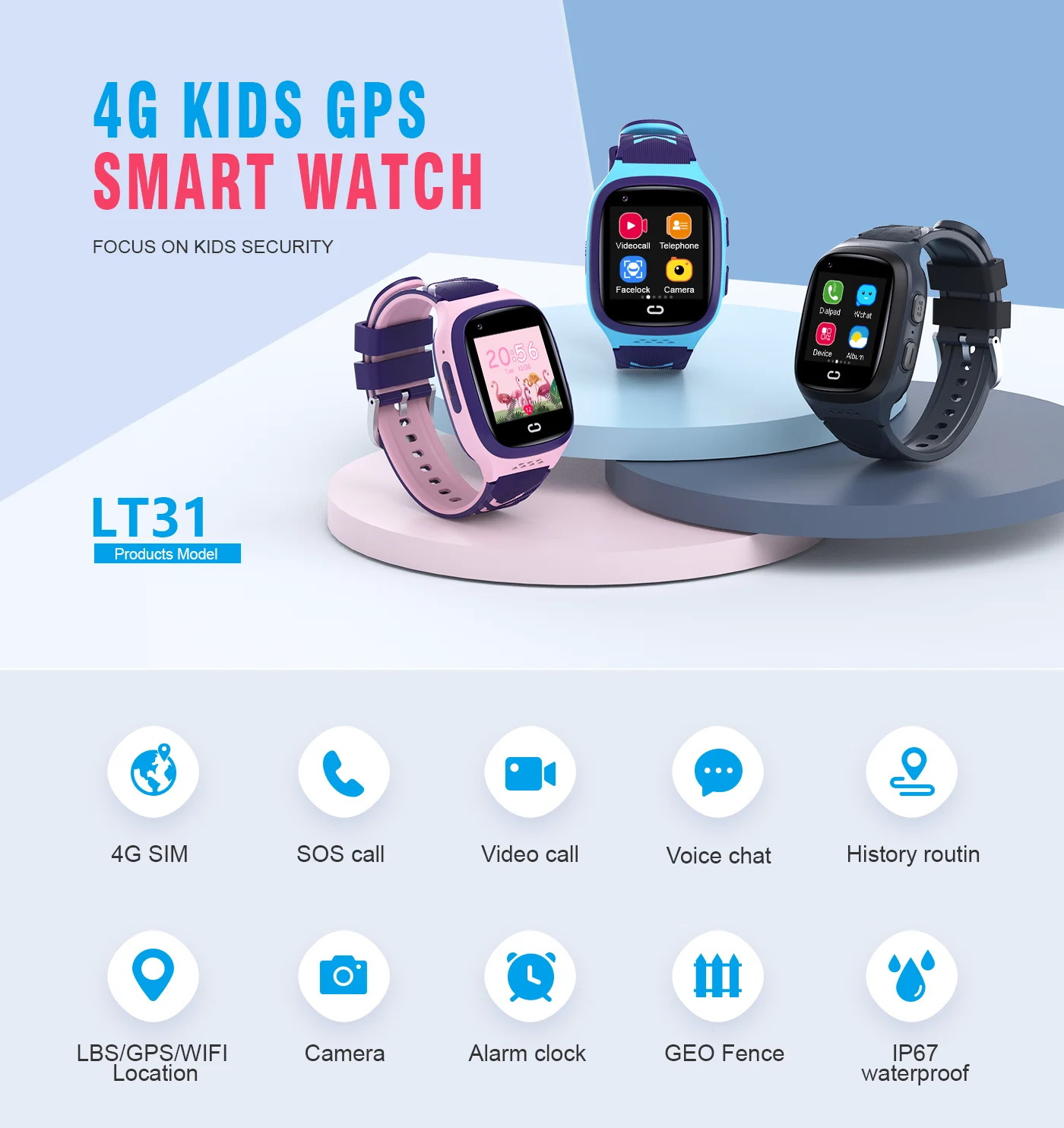 4G Kids Smartwatch SOS Waterpr - Smartwatch Watches For Boys review and price