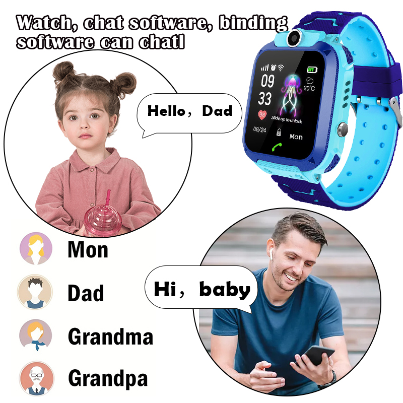 Q12B Kids Smart Watch with SOS - Smartwatch Watches For Kid Boy With Gps review and price