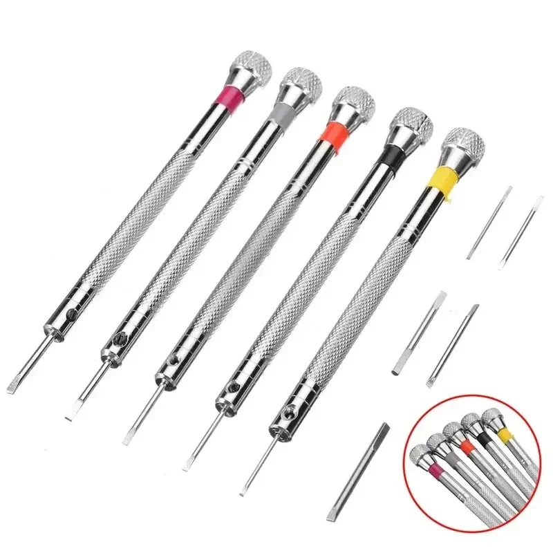 5pcs/set 0.8-1.6mm Steel Screw - Watchmaker Screwdriver review and price
