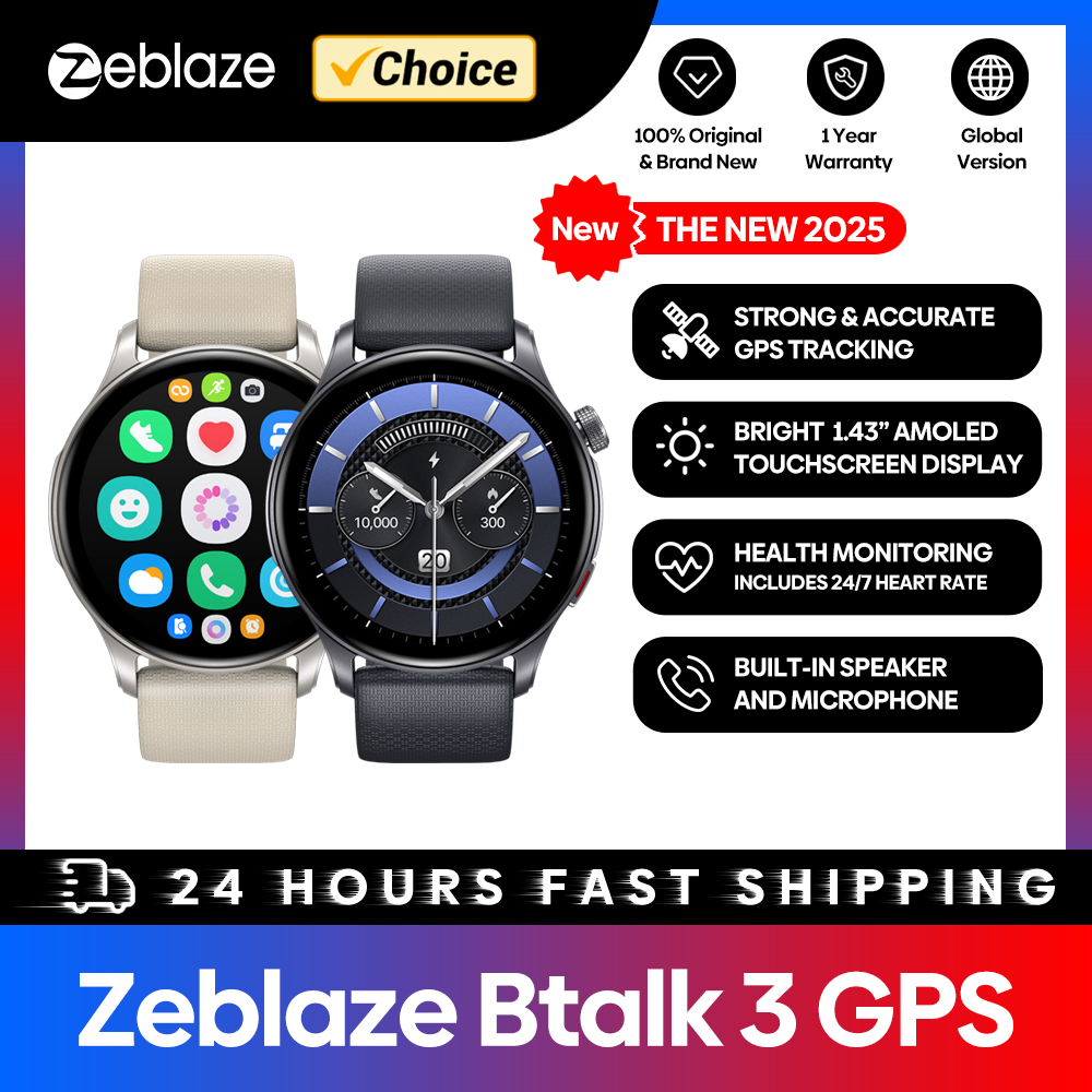 New Zeblaze Btalk 3 GPS Smartw - Heart Rate Gps Watch review and price