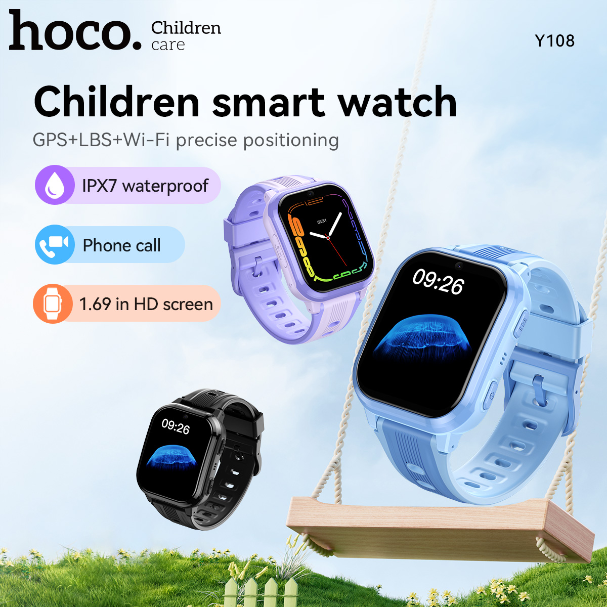 HOCO Y108 1.69inch HD LCD Curv - Smartwatch Watches For Boys review and price